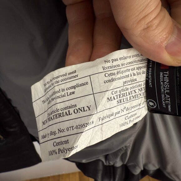 M0851‎ Insulated Water Resistant Quilted Black Puffer Jacket Size L - Picture 12 of 12